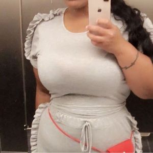 Light gray sweatsuit